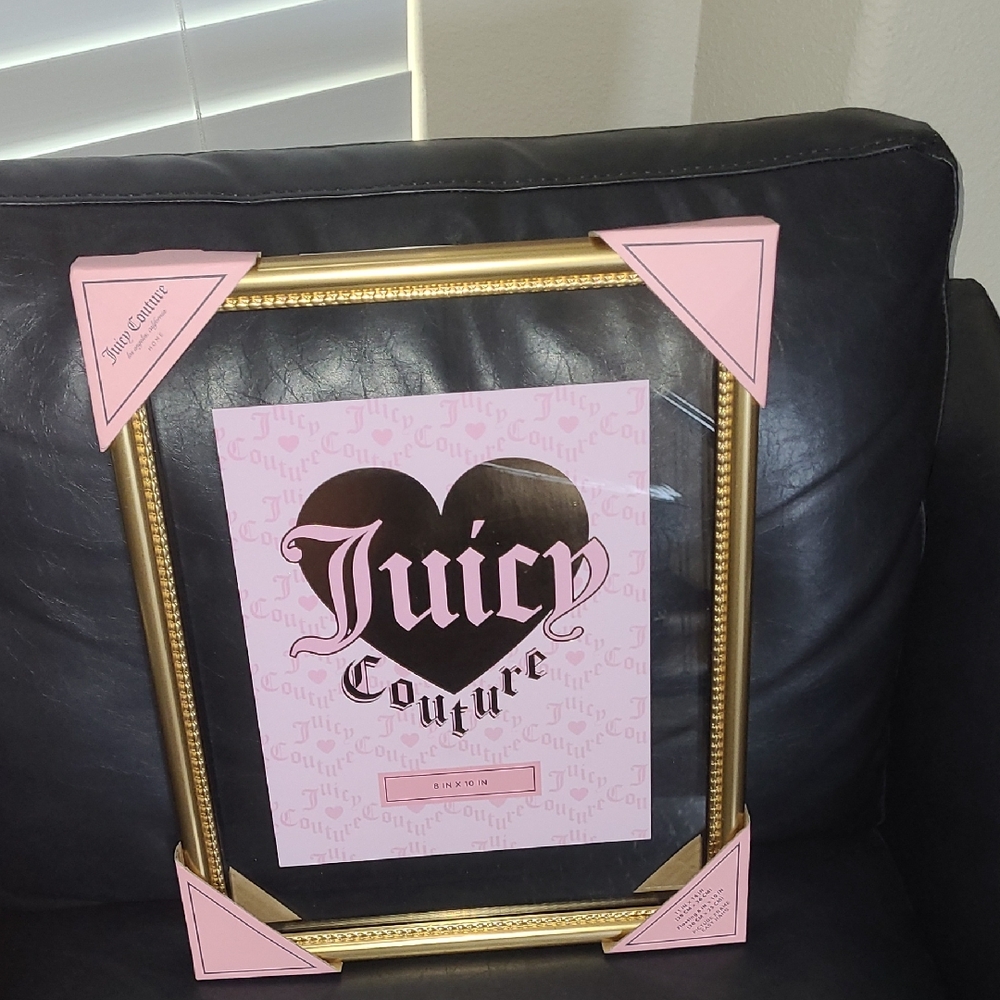 Juicy Couture Pink and Gold Framed Art - 8x10